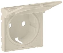 Лицевая панель Legrand Valena Life для 1-м. розетки 220В с крышкой слоновая кость картинка